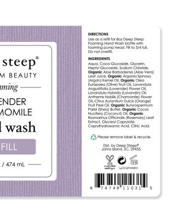 Deep Steep Foaming Hand Wash Refill Lavender Chamomile 16oz - 1 Pack - Buy Online on GoSupps.com