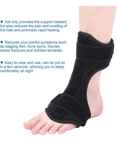 Buy Drop Foot Brace - Breathable Orthotic Night Splint for Plantar Fasciitis | Adjustable Compression Wrap for Improved Gait & Injury Prevention - Buy Online on GoSupps.com