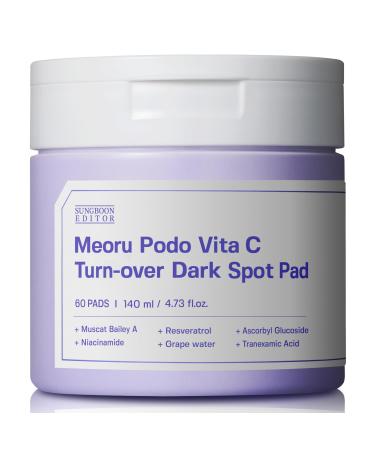 Meoru Podo Vita C Turn-Over Pad 60 Sheets | Niacinamide Vitamin C | Korean Skincare