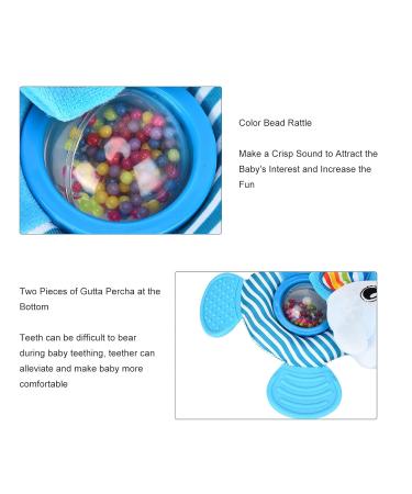 Blue Elephant Baby Rattle Toy & Teether - Portable Chewable Gift for Baby Showers | International Shipping - Buy Online on GoSupps.com