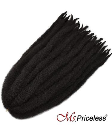 Ms. Priceless 24 Cuban Twist Marley Braiding Hair for Black Women - #1B 24 Inch (3 Packs) - Buy Online on GoSupps.com