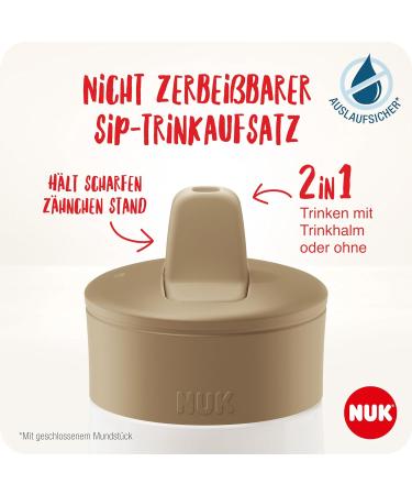 NUK Mini-Me Flip Straw Water Bottle for Toddlers | 12+ Months | 450 ml | Spill-Proof & Stable | Mint/Dot Green | Ideal Children s Hydration Solution - Buy Online on GoSupps.com