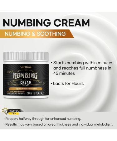 Numbing Cream Maximum Strength: Long Lasting Extra Relief with Arnica and Emu Oil (1.7 OZ) 1.7 Ounce - Buy Online on GoSupps.com
