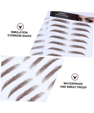 POPETPOP 15 Pcs Eyebrow Stickers Waterproof Stickers Eyebrow Makeup False Eyebrows Cosmetics Sheet 6d Hair - Buy Online on GoSupps.com