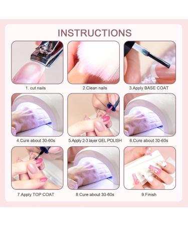 INPING 6 Colors Gel Nail Polish Set - Nude, Pink, White Shades for Bridesmaid Manicures | Long Lasting, Soak Off, UV/LED | 8ml/0.27oz - Buy Online on GoSupps.com