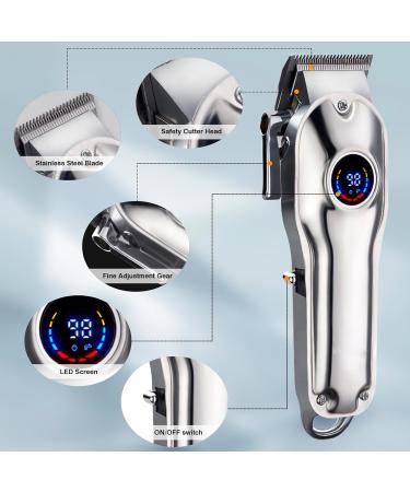 Gabrella Men s Hair Clipper Beard Trimmer Hair Trimmer Shaver for Men Professional Barber Clippers Waterproof Cordless Hair Trimmer Rechargeable Trimmer Male Grooming Set Colorful Guide Combs Sliver - Buy Online on GoSupps.com