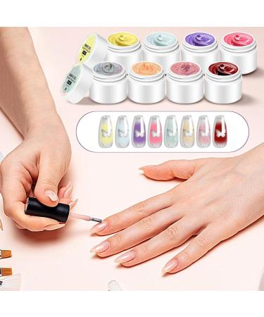  Bkljkf Patting Gel | Gradient Sign Gel - 8 Colors - Nail Design Palette - Creative Kit for Artistic Manicures - Buy Online on GoSupps.com