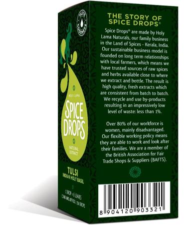 Holy Lama Spice Drops Tulsi Extract - Great Taste Award. Natural Cooking Ingredient. Savoury Thai Asian Salad Recipes 1 x 5ml Bottle Single 5ml - Buy Online on GoSupps.com