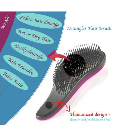 WYNK Detangler Brush 2-Piece Value Set - Professional Wet Hair Detangling Brush for Women, Men, and Kids - No Pain Detangler - Green & Pink (2 Pack) - Buy Online on GoSupps.com