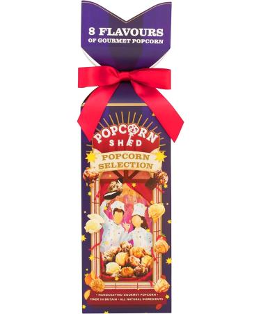 Popcorn Shed Snack Selection Gift Box | 8 Bags of Gourmet Popcorn Inside | Vegetarian Gift | Luxury Popcorn Snacks for Foodies Popcorn Selection Gift Box - Buy Online on GoSupps.com