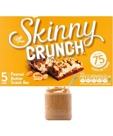 3 x Bundle Containing Skinny Crunch Peanut Butter & Chocolate Snack Bars With Oerich Inspirational Card - Buy Online on GoSupps.com
