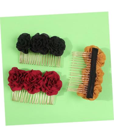 Housoutil Elegant Hair Clips Wedding Hair Clips Exquisite Hair Clip Beach Hair Clip Hair Pin Hair Barrettes Clips for Hair Metal Hair Clips Bridal Barrette Cloth Flower Hairpin Set - Buy Online on GoSupps.com