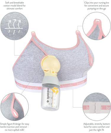 Bravado Clip and Pump Maternity Bra XL - Pink Leopard Print - Buy Online on GoSupps.com