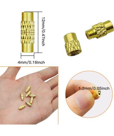 120pcs Gold Brass Screw Twist Clasps | Cord End Caps Barrel Screw Clasps for DIY Jewelry Making - Buy Online on GoSupps.com