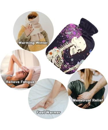 Naanle Skull Hot Water Bottle - 1L Transparent Heat Bottle for Bed & Hand Warmers | Pain Relief & Cold Therapy Solution for Winter - Buy Online on GoSupps.com