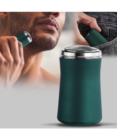 Pocket Size Washable Electric Razor Mini Portable Electric Shaver for Men USB Fast Charging Waterproof and Silent 0.1mm Thin Mesh Clean Shave Suitable for Carrying Around (Green)