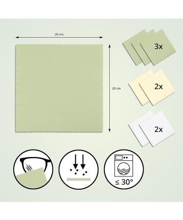 Biodegradable Glasses Cleaning Cloths - 50% Microfiber 7 Pack (20x20 cm) Eco-Friendly Color Mix - Buy Online on GoSupps.com