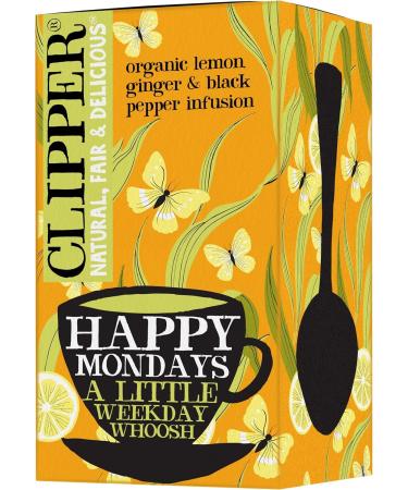 Lemon tea with ginger and black pepper organic 45g (20 x 2.4g) - CLIPPER