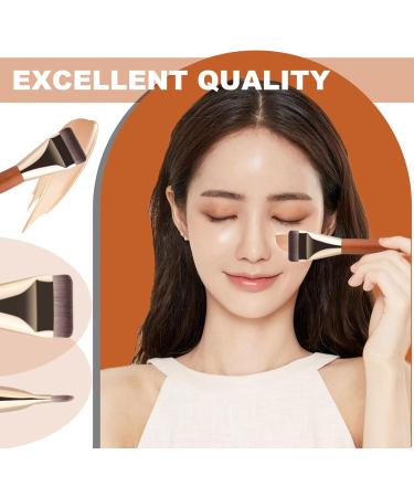 Foundations Brush Makeup Brushes Straight Ergonomic Wooden Handle Make Up Brushes with Thin Wide and Dense Brush Hair Washable Reusable 6.3in Liquid Foundations Brush - Buy Online on GoSupps.com