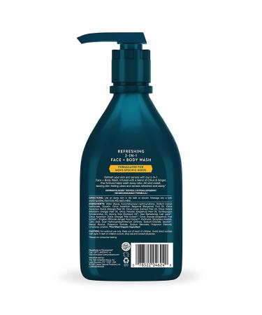 Jason Natural Men's Face & Body Wash - Citrus & Ginger 16 oz | Refreshing Cleanse - Buy Online on GoSupps.com