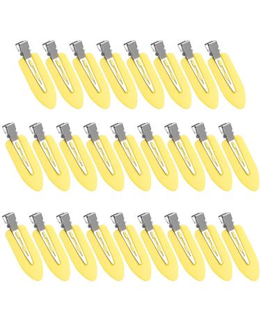 ZEVONDA 26 PCS No Crease Hair Clips - No Bend Hair Clips Makeup Hair Clips Hair Styling Clips Hairdressing Hairpins for Girls Women (Yellow) Yellow *26