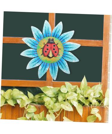 Artibetter Home Wall Ornament Iron Pendant Interior Decor Plant Signs Decor for Home Sunflower Home Decor Flower Wall Plaque Iron Craft Flower Wall Pendant 16x16cm Blue - Buy Online on GoSupps.com