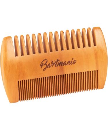 Bartmanie Beard Trimmer Set - Stainless Steel Scissors & Wooden Comb - Men's Beard Cutting Kit with Faux Leather Case (2 Pieces) - Buy Online on GoSupps.com