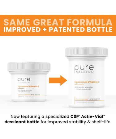 Pure Therapro Rx Liposomal Vitamin C Powder Patented PureWay Vegan Vitamin C Supplement Supports Healthy Aging Immune Function & Collagen Formation Non-GMO Made in The USA (66g 120 Servings) 2.1 Ounce (Pack of 1) - Buy Online on GoSupps.com