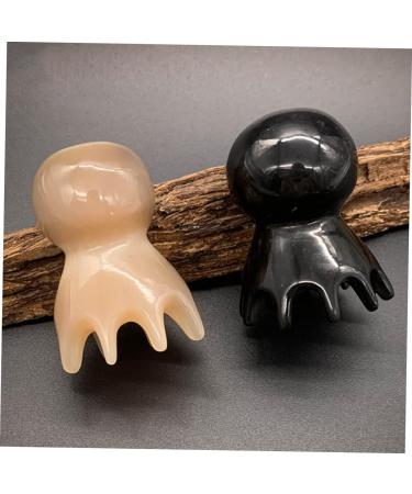 Frcolor Octopus Massage Comb | Portable Handmade Horn Hair Brush for Scalp Scrubbing & Massage | Natural Horn Tool for Beautiful Hair - Buy Online on GoSupps.com