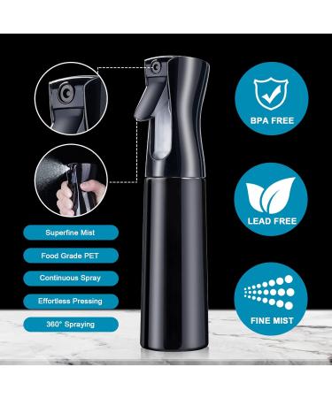 AOOWU 2 Pack 300ml Hair Spray Bottles - Professional Water Spray for Hairdressers | Black & White - Buy Online on GoSupps.com