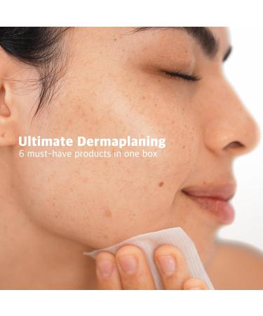 Epielle & Tinkle Dermaplane Starter Kit - 6-Step Safe Facial Renewal System for Peach Fuzz Removal | Cleanser Multi-Balm Toner Hydrating Mask & Serum - Buy Online on GoSupps.com