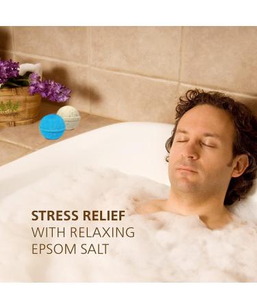 Men's Organic Bath Bombs Gift Set - Vegan, Natural Ingredients - Relaxing Epsom, Himalayan & Dead Sea Salts - Made in USA - Buy Online on GoSupps.com