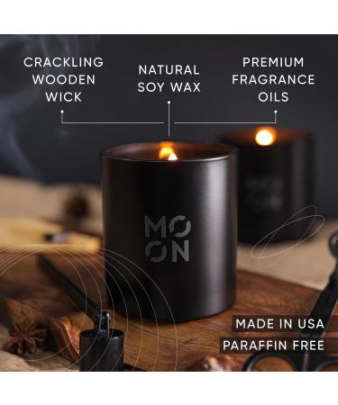 Scented Candles for Men & Women | Moon Candles | Luxury Wood Wick Strawberry & Raspberry Candles | Non-Toxic & Clean Burning - Buy Online on GoSupps.com