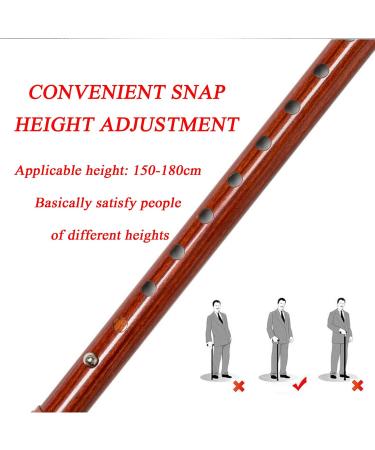 Adjustable Canes Multifunctional Walking Sticks for The Elderly Telescopic with LED Lights Lightweight Outdoor Aluminum Alloy Crutches Star of Light Brown - Buy Online on GoSupps.com