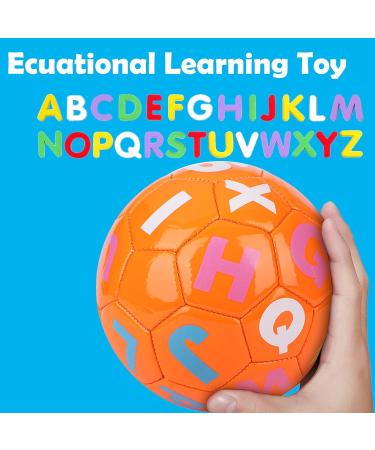 Football 15 cm with Pump - Indoor Sensory Ball for Kids (Aged 2-8) | 3 Pack Toddler Balls with Letters - Perfect for Girls & Boys - Buy Online on GoSupps.com