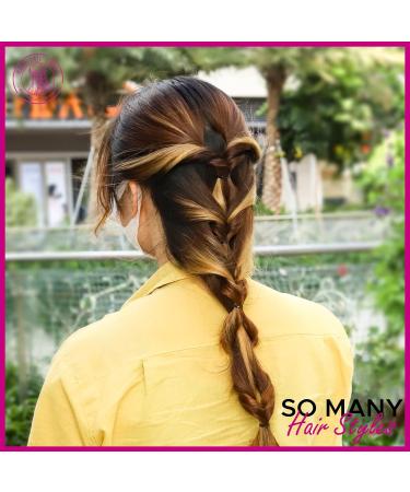 Teenitor Hair Tail Tools - 2 Pairs French Braid Ponytail Maker Accessories in Purple and Blue - 4pcs Hair Styling Loop Tool for Teens - Buy Online on GoSupps.com