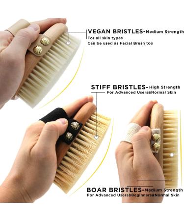 ICANdOIT High Strength Dry Body Brush - Natural Bristle Exfoliating Massage Brush for Cellulite, Lymphatic Drainage, and Soft Skin - Stiff Tampico Fiber for Improved Circulation and Ingrown Hair Prevention - Buy Online on GoSupps.com