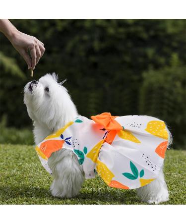 Summer Dog Dress for Small Dogs - Medium Orange Pet Clothing - Buy Online on GoSupps.com