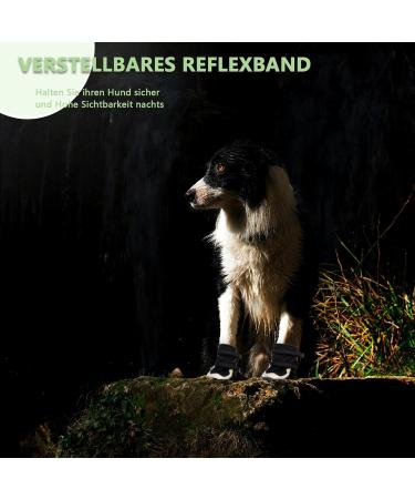 Waterproof Dog Shoes for Medium & Large Dogs - Non-Slip Sole Reflective Velcro Breathable Paw Protection (XXL Black - 4 Pack) - Buy Online on GoSupps.com