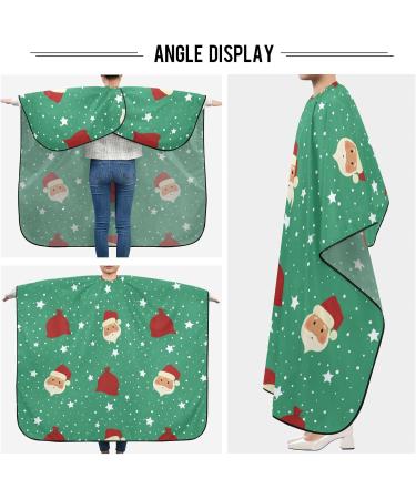 Waterproof Barber Cape - Christmas Santa & Star Pattern Unisex Cheetah Haircut Bib for Men | International Shipping Available - Buy Online on GoSupps.com