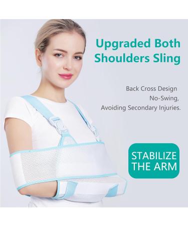Lefeke Arm Sling Shoulder Immobilizer - Breathable Medical Shoulder Brace for Injury Recovery (Right/Left Arm - Buy Online on GoSupps.com
