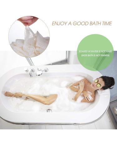 Mikimini Women's Bathroom Shoe & Bath Stools - 2-in-1 Luffa Scrub & Peeling Pad | Improved Design for Gentle Exfoliation | International Shipping - Buy Online on GoSupps.com