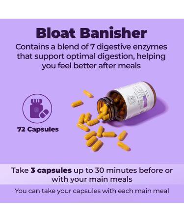 Happy Mammoth Bloat Banisher Natural Relief for Bloating Gas Indigestion & Discomfort. Promotes Healthy Digestion of Even Difficult Foods Like Dairy Breads Pizza Cheese & Meats. 72 Caps - Buy Online on GoSupps.com