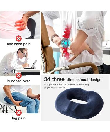 Orthopedic Seat Cushion Donut Seat Cushion Premium Memory Foam Washable Siaticease Seat Cushion for Tailbone Pain Back Pain Relief Gray - Buy Online on GoSupps.com
