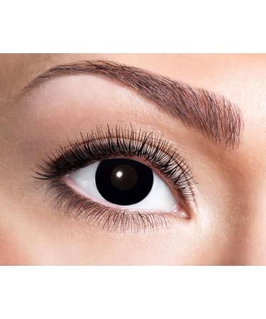 Eyecatcher 84095241-w01 - Colored contact lenses 1 pair weekly lens black carnival Mardi Gras Halloween