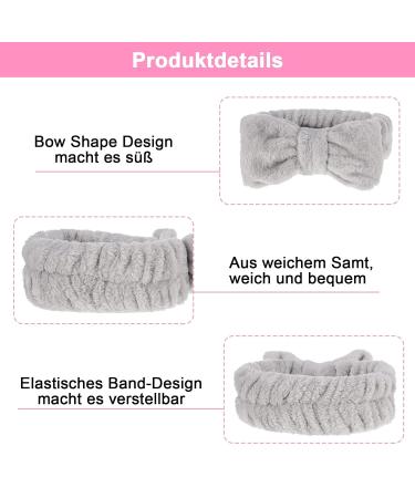 Tonyg-P Bowknot Hair Band Set - 4 Coral Fleece Makeup & Shower Hair Wraps for Women & Girls - Buy Online on GoSupps.com