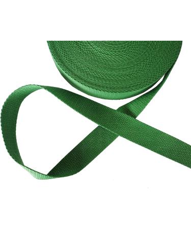 Yo Yo 1 Inch Cotton Webbing Strap - 5 Yards Mediumweight Polyester-Cotton for Tote Bags, Leash Straps & Crafts - Green - Buy Online on GoSupps.com