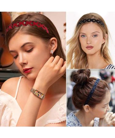 Buy 5 Pcs Fashion Hollow Hair Ties | Non-Slip Woven Hair Bands for Women & Girls | Cute Hair Accessories for Daily Wear Sports & Travel - Buy Online on GoSupps.com