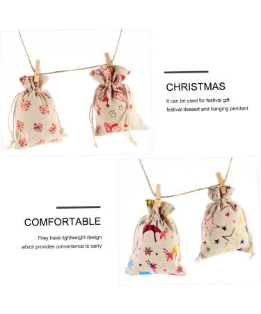 BCOATH 24pcs Countdown Candy Bag Advent Calendar Pouches Drawstring Bag Bags Tag Wood - Buy Online on GoSupps.com