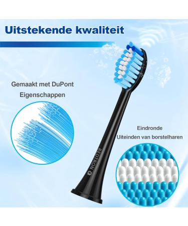 REDTRON replacement brush heads for Philips Pro Results 8 pieces replacement brush heads for FlexCare ProtectiveClean HealthyWhite EasyClean and PowerUp black 8 Black and blue - Buy Online on GoSupps.com